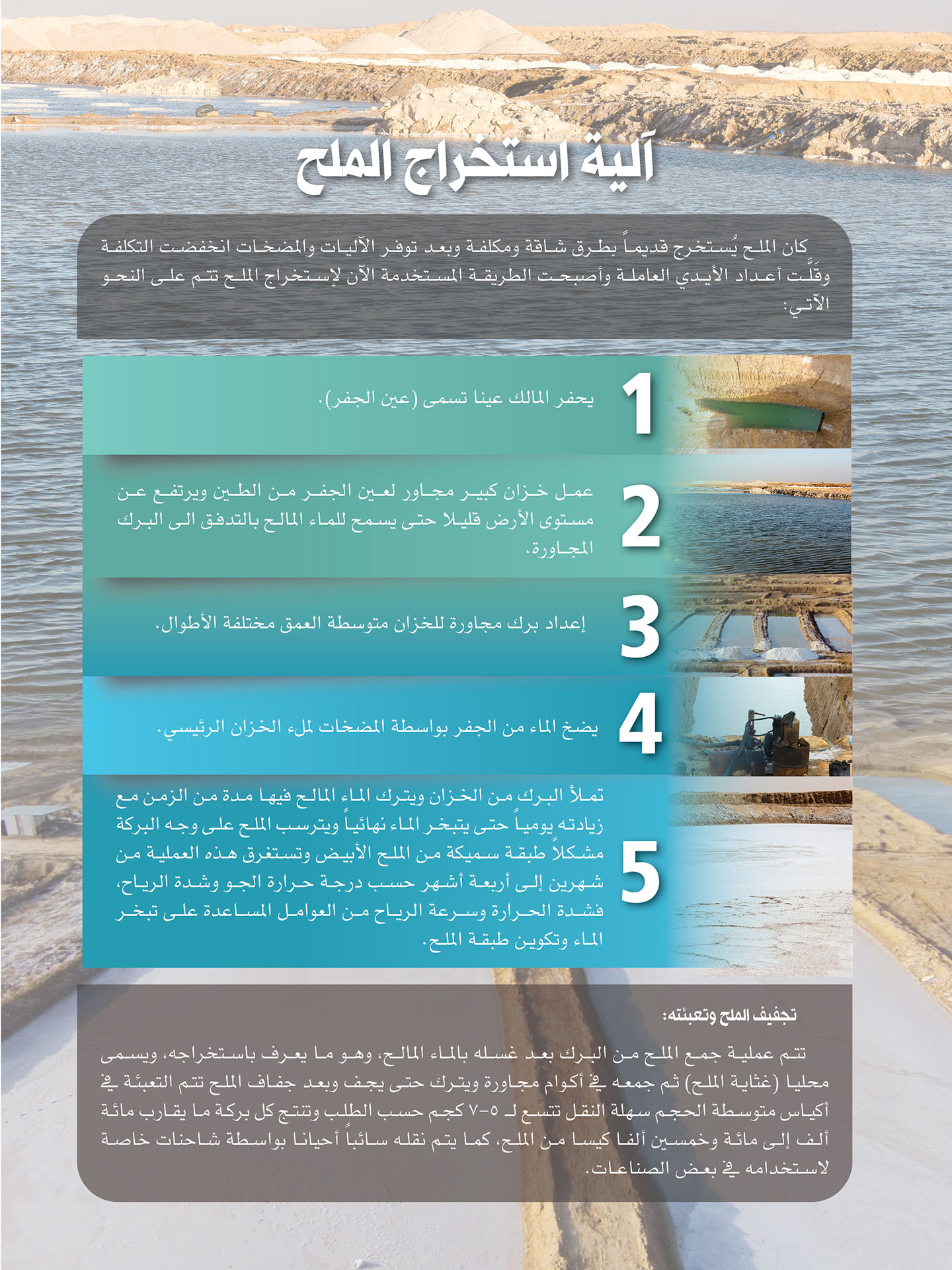 آلية استخراج الملح